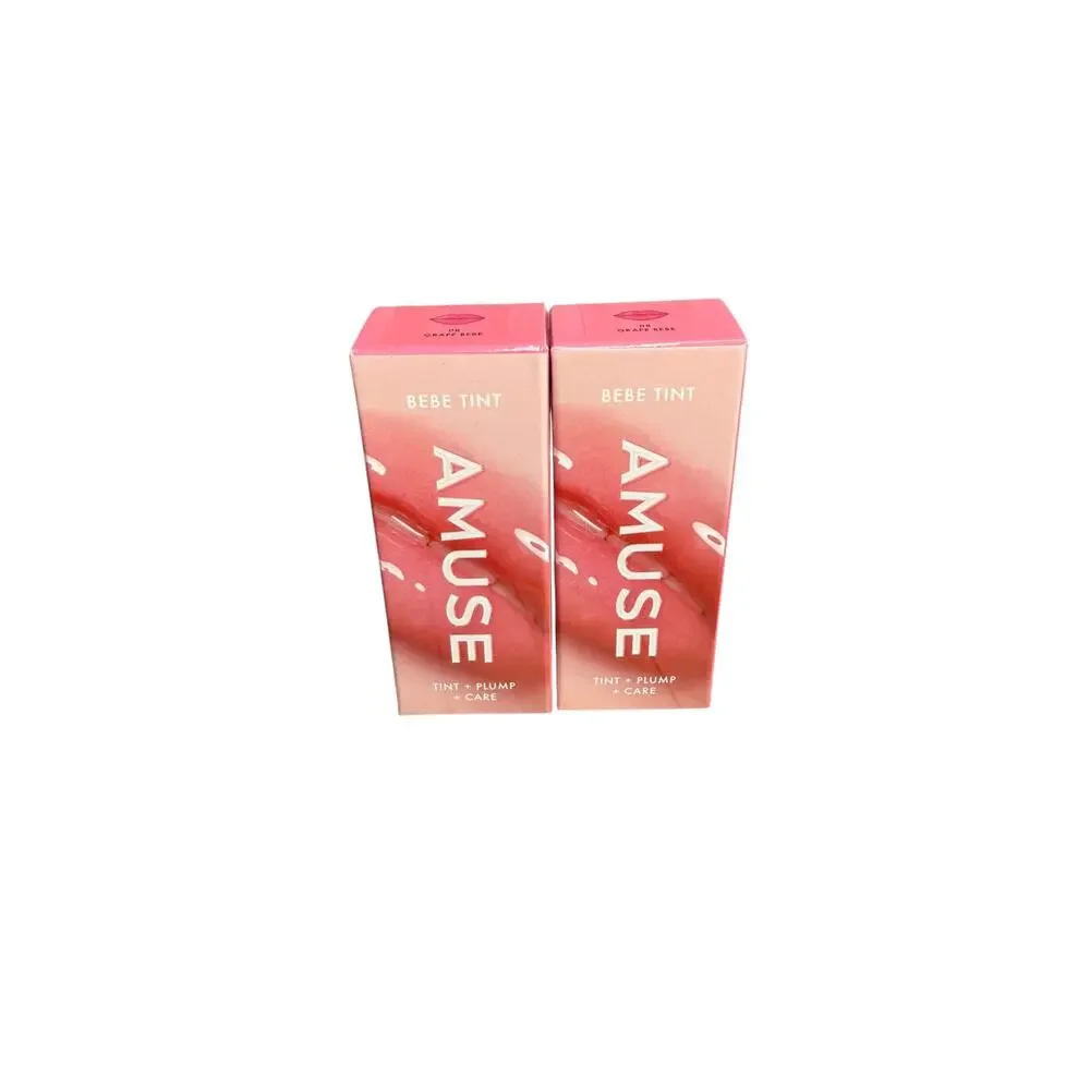 AMUSE Bebe Tint 08 Grape Bebe Lip Tint 0.13 oz K-Beauty New Sealed Lot of 2